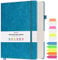 OFFIGIFT Notizbuch A4 liniert, Hardcover Tagebuch mit 312 Nummerierten Seiten, 100g/m² Tintenfestes Papier Dickes Tagebücher, Leder Tagebuch für Erwachsene Frauen Männer, 21,6 x 28,8 cm, Blau
