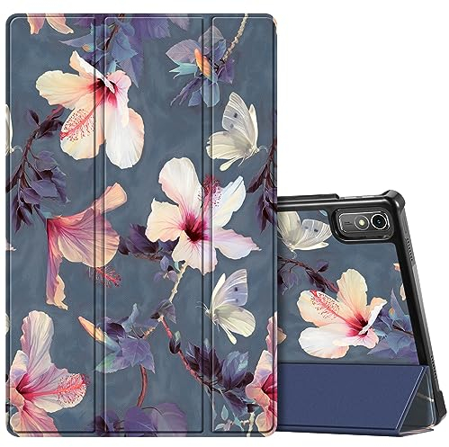FINTIE Hülle für Lenovo Tab P11 (2. Gen) Tablet 11,5 TB350FU/TB350XU 2022, Ultra Schlank Schutzhülle mit Auto Schlaf/Wach Funktion Standfunktion, Blühender Hibiskus