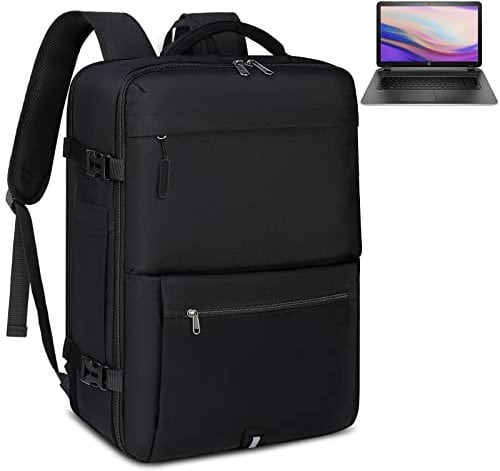IGOLUMON Travel Cabin Bags Large Laptop Backpack 17 Inch Men Water Resistence Hand Luggage Bag Carry On Backpack Black