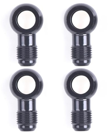 CNRAQR 4Pcs 12mm Fuel Banjo Fittings to 6AN Male Flare Adapter Fuel Line Adapter Aluminum