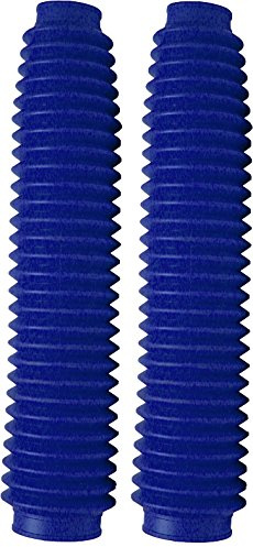 Motorcycle Fork Gaitors, Large in blue. 350mm long, top 40mm, bottom 60mm