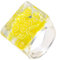 Bunte Frucht Ringe FüR Damen - Quadratischer Harzring Aus Acryl Sommer Schmuck FüR Besondere AnläSse Und Alltag