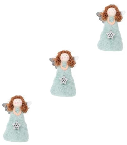 Cabilock 3 STK Weihnachtsdekorationen Weihnachtsverzierung Mini-Babypuppen Weihnachtsbaum Ornament Weihnachtsengel Baumspitze Engel Christbaumschmuck Weihnachten Statue Partybedarf Zylinder