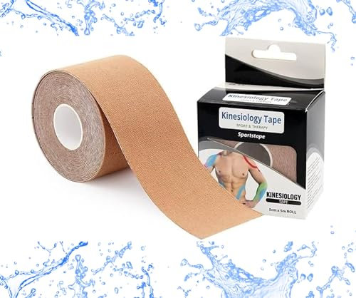 capsun. Cinta Kinesiológica Hipoalergénica y Transpirable, Ideal para Deporte y Fisioterapia Soporte Muscular y Articular Alivia el Dolor Mejora la Circulación Recuperación y Prevención de Lesiones
