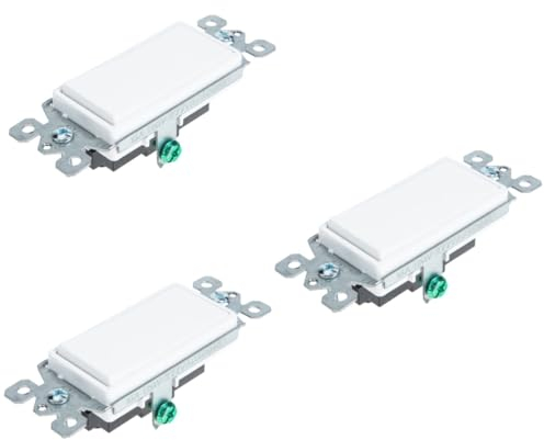 Schalttafel, 3 Stück, Schalttafel, 4-Wege-Dekorateur, Kasa Lichtwippe, 4-Wege-Schalter, elektrisches Licht, Ein/Aus, Wippschalter, LED-Dekor-Lampe