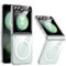FNDMIL [NO.1 Magnetischfür Samsung Galaxy Z Flip 6 Hülle mit MagSafe [Transparent Anti-Gelb][Militär Stoßfest][Durchsichtig Hardcase]mit Weich Silikon Bumper für Samsung Z Flip 6 Case Dünn 6.7'',Klar