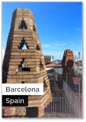 Architecture Gaudi Barcelone Espagne, Design 3, Kühlschrankmagnet
