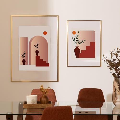 ATMOSPHERA CREATEUR D'INTERIEUR Cadre Photo Manu 70x100 cm Doré Boîte Présentoir