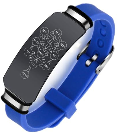 ForeverWill Bijoux spirituels kabbalistiques – Bracelet en silicone amulette arbre de vie hébreu – Bracelet de protection pour tarot Qabalistique, cadeaux juifs, Silicone Acier inoxydable Silicone