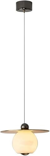 BFFGKGL Lámpara colgante pequeña y redonda moderna, creatividad nórdica, isla de cocina de mármol natural, lámpara colgante de mediados de siglo, lámpara minimalista para comedor, para dormitorio, sal