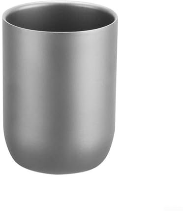 Zilimontt Taza Ti de doble pared, taza de titanio de doble capa, taza de té, café, taza ligera para acampar al aire libre, taza antiquemaduras, vajilla, taza de titanio (120 ml)