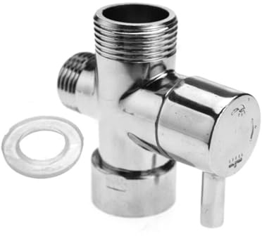 LXHZSY Umschaltventil Dusche Umstellventil aus verchromtem Messing, T-Adapter, 3/4-Anschluss, 3-Wege, for Duschkopf-Hängehalter-Zubehör