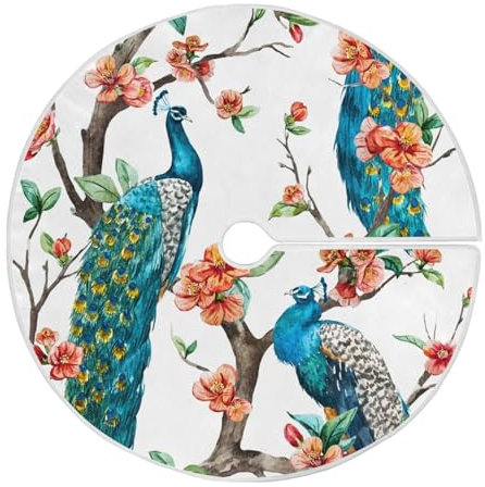 Christbaumdecke Pfau Auf Kirschbaum Für Kinder Weihnachtsbaum Decke Ideal Weihnachtsbaumdecke Rund Decorations Christbaum Decke Für Urlaub Weihnachten Neujahr L