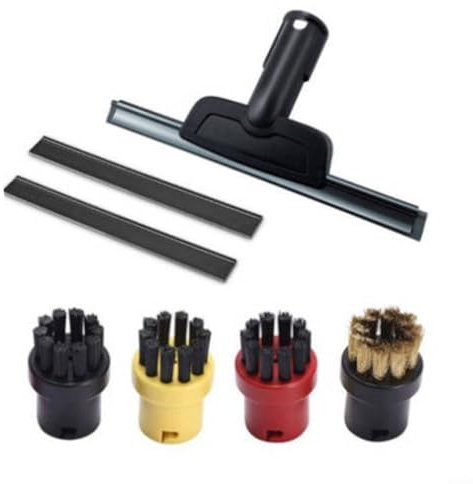 Gettimore Ensemble d'accessoires pour nettoyeur vapeur Karcher SC1 SC2 SC3 SC4 SC5 avec brosse grattoir et buse de fenêtre