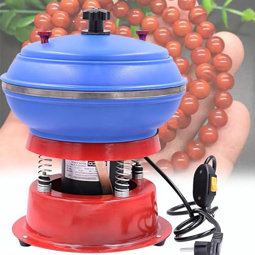 Vibration Polishing Machine, Professional Rock Tumbler Kit, Electric Vibrating Bowl, Vibrating Polishing Drum, Strong Load Capacity, Convenient Simple