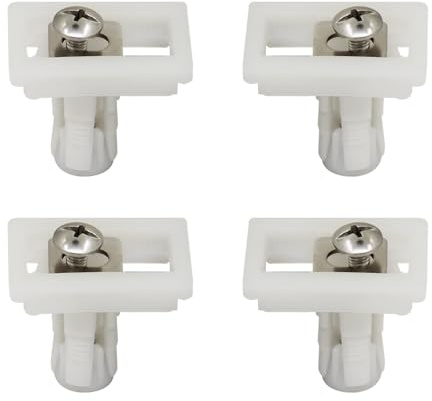 Cerniere per sedile wc kit cerniere copriwater con chiusura ammortizzata e tasselli espansione in plastica per fissaggio tavoletta wc universale inserti (bulloni 39x46 4pz)