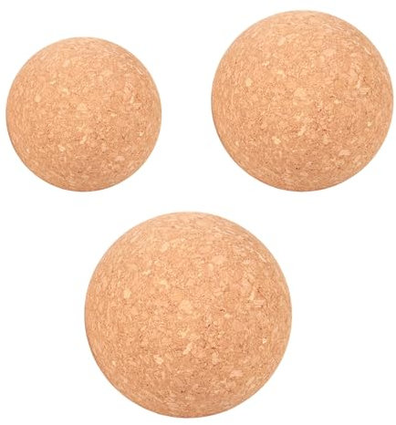 3 x Fascia Ball Set for Feet, Massage Ball, Natural Set, Sustainable Massage Ball Foot Made of Cork, Fascia Ball for Trigger Zones, Fascia Ball, Massage Ball, Ideal for Self-Massage