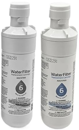 Quixpszto Refrigerator Water Filter Accessories,Compatible For LG LT1000P ADQ74793501,ADQ74793502,MDJ64844601,AGF80300704,ADQ75795105 Refrigerator Filter Cartridge 6-Month / 200 Gallon(2PCS)