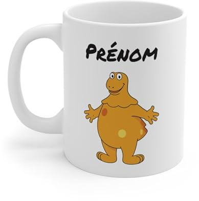Teecustom Mug Casimir Personnalisable avec Prénom – Tasse Céramique 325ml Personnage Orange – Cadeau Unique Nostalgie Télé