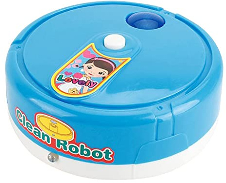 Bffcnl Toy Robot Vacuum Cleaner for Children, Simulated House with Music And Lights, Made of Safe PVC Material, Suitable for Role-playing, Gift, blue