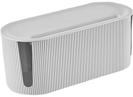 HONMEET Power Line Socket Box Plastic Cable Storage Case with Detachable Cover Cord Organizer for Home Office Charging Cable Management and Wire Protection