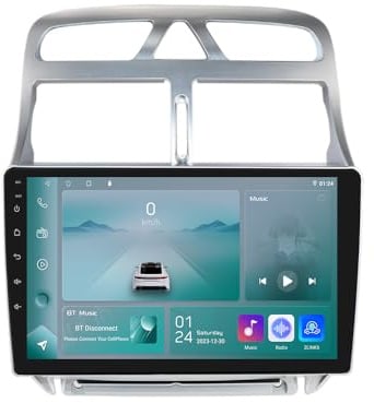 Ossuret Autoradio para Peugeot 307 307CC 307SW (2002-2013), 9 Zoll Android 13 Pantalla Táctil 2+32GB Navegación GPS con Carplay Android Auto WiFi Bluetooth USB Control del Volante DSP