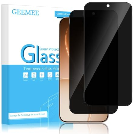 GEEMEE Verre Trempé pour OPPO Reno 15 Pro Anti-Espion, 2 Pièces 9H Dureté Ultra Privacy Protecteur D'écran, Anti-Spy Vie Privée Film De Anti Rayures Protection écran