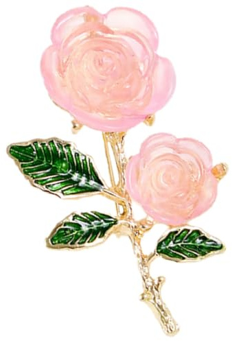 SOESFOUFU Broche Fleur en Alliage Couleur Rose pour Femmes et Garçon et Filles, Épingle à Vêtements Élégante, pour Rassemblements D'entreprise et Carnavals Festifs