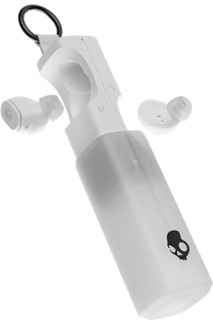 Skullcandy Dime 360 Wireless Earbuds with Clip-Anywhere Case - Bone | In-Ear Fit, Bluetooth, Noise Isolating, 28 Hours Battery, Microphone for iPhone Android, Easy Clip-On Design for Travel