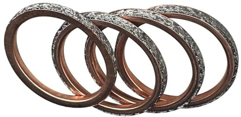 RTSMD Auspuffdichtung Für Yamaha YZFR1 (1998–2014), YZFR6 (2006–2018), WR450F, YZ450FX (2022–2023), YZ450F Und FJR1300ES (2015–2023) Dichtungssatz(4 Stk)