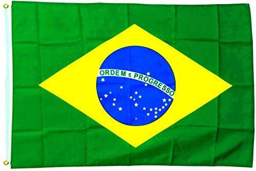 Bandera gigante de Brasil, 150 x 250 cm.