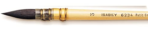 Isabey Squirrel Watercolor Brush, Siberian Blue Squirell Quill Mop