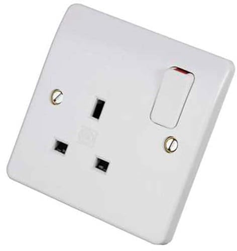 MK K2757 WHI Logic Plus Single Double Pole Switched Socket