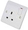 MK K2757 WHI Logic Plus Single Double Pole Switched Socket