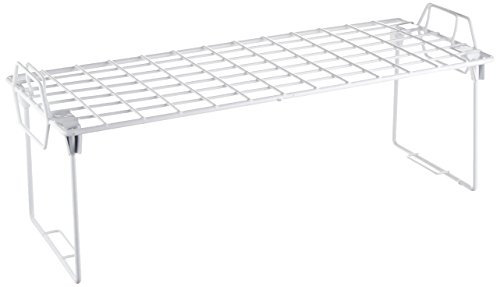 Whitmor 6450–1589–6 Draht stapelbar Korb, Weiß Stapelregal, Gitter, weiß, medium weiß