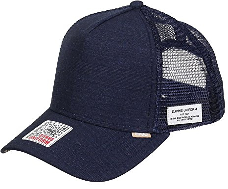 DJINNS - Glen Check (navy) - High Fitted Trucker Cap