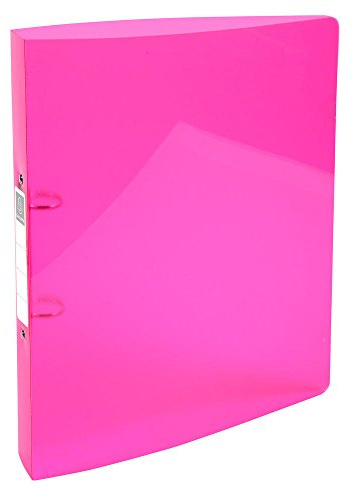 Exacompta 54774E Ringhefter Iderama DIN A4 aus mittelfestem Kunststoff mit 2 Ringen 30 mm breit 1 Stück Zufallsfarbe ideal für Schule und Büro Ringhefter Ringordner Ringbuchordner
