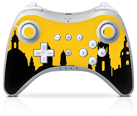 Skin kompatibel mit Nintendo Wii U Pro Controller Folie Sticker SG Dynamo Dresden Skyline SGD