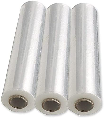 FitYo - Lot de 3 Rouleaux de Film Plastique Etirable & Transparent - 500 mm x 200 mètres - 23 microns, Résistant, pour Emballage et Palettes - Protège & Maintient vos Envois