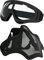 Airsoft Maske und Goggles Set, Half Face Full Steel Mesh Maske und Schutzbrillen für CS/Jagd/Paintball/Schießen (Schwarze Maske)