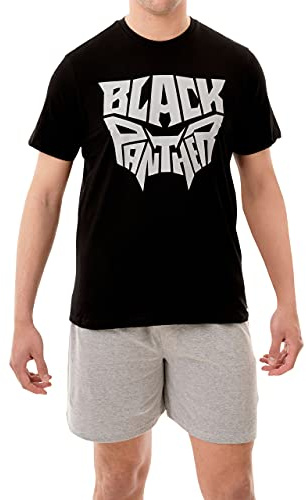 Marvel Black Panther Pigiama per Uomo Nero Medium