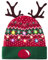 Belovecol Weihnachtsfeier Herren Hüte 6 LED Leuchten Mützen Strickmütze Hässlich Xmas with Glasses Winter Warm Unisex Hat