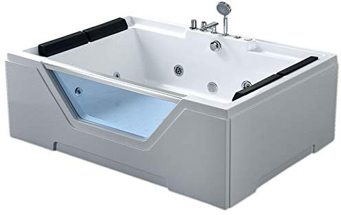 Bañera hidromasaje SPA 170 x 120 cm LINDA Bañera de Esquina Piscina Hidromasaje