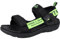 MINBEI Sandales Bout Ouvert Garçon Mode Chaussures Enfant garçon Ete Poids Léger Cool pour Plage Marchant Sport Parc Aquatique Noir Vert Taille 32