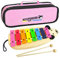 Sonor MG Xylophon Maus Kinder Glockenspiel + keepdrum Tasche Pink Rosa
