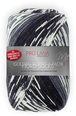 Sibylles Geschenkeartikel 100g Golden Socks Fjord Socks - Farbe 190 - Das Norwegermuster kommt direkt aus dem Knäuel