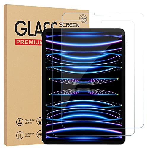 Gerutek 2 Stück Panzer Schutz Glas für iPad Air 5/Air 4 10,9 Zoll 2022/2020, iPad Pro 11 Zoll (2022/2021/2020/2018), 9H Härte Anti-Kratze Schutzfolie, HD-Klar Anti-Bläschen Schutzglas Displayschutz