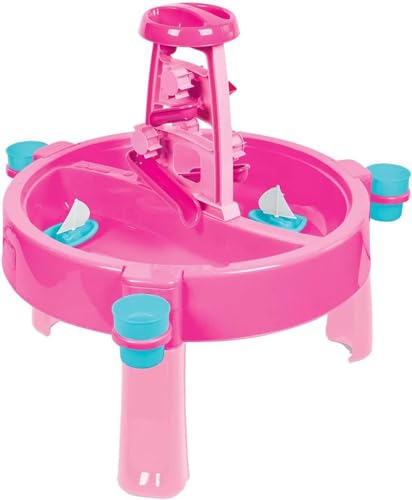 Dolu Kids 3-in-1 Sand & Water Pit with Drawing Table Outdoor Toys Garden Multi function Play Desk Colouring (Pink)