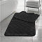 Comfort Collections Memory Foam Bath Mat Set Pedestal Toilet Mat Bathroom Rug 2 Piece Soft Absorbent Non Slip Block Black Bath Mat (50CM X 80 CM) & Pedestal Mat (50CM X 40 CM) Approximate