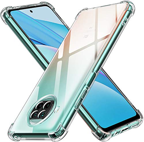 ivoler Klar Silikon Hülle für Xiaomi Mi 10T Lite mit Stoßfest Schutzecken, Dünne Weiche Transparent Schutzhülle Flexible TPU Durchsichtige Handyhülle Kratzfest Case Cover